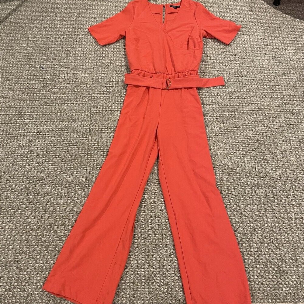 Boston Proper Poppy Red Jumpsuit